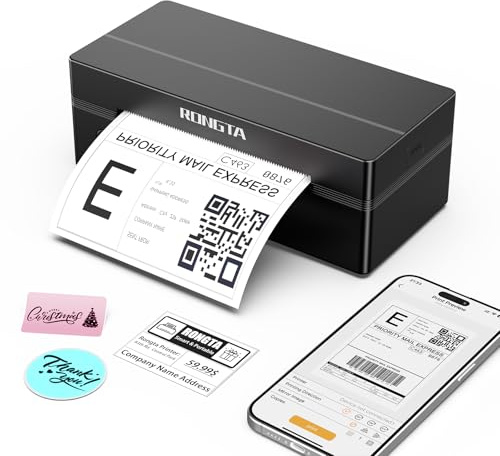 Rongta Bluetooth Thermal Shipping Label Printer, Wireless 4x6 Label Printer for Postage, Address (RP425)