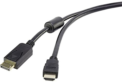 Renkforce Câble adaptateur DisplayPort/HDMI 5.00 m noir
