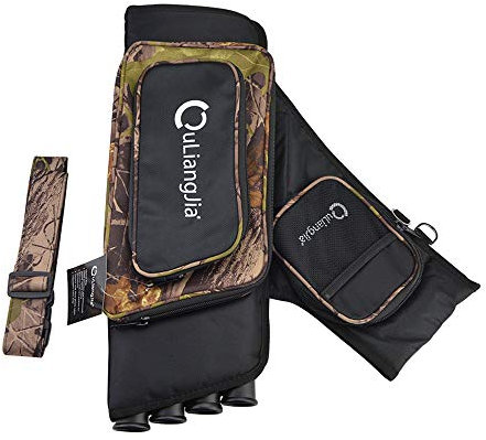 SHARROW Pfeilköcher 4-Röhrenköcher Köcher für Pfeile Halter Verstellbarer Jagd Bogenschießen Zubehör (Camo)