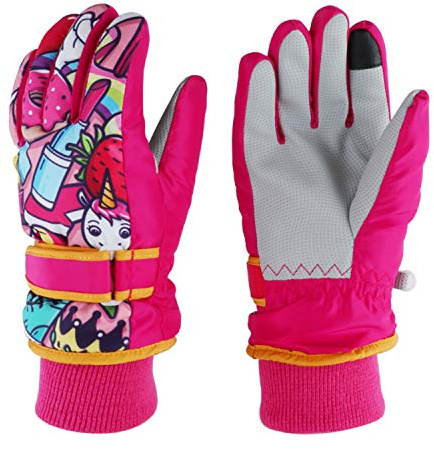 EVBEA Toddler Women Mens Snow Gloves Kids Waterproof Winter Warm Thermal Ski Snowboard Ladies Glove
