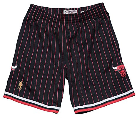 Mitchell & Ness NBA 2.0 Chicago Bulls Shorts Black Pinstripe