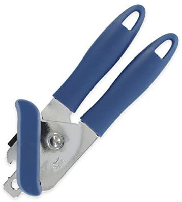 Fackelmann 670444 Apriscatole, apriscatole, Plastica, Cromo, Blu, 18,6 x 5,4 x 5,5 cm