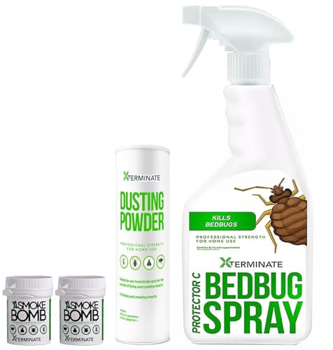 Xterminate Bed Bug Killer Spray, Powder & Smoke Foggers Kit - Bed Bug Treatment for Your Home/Bedroom/Living Rooms - Spray On Mattresses, Wardrobes, Furniture & More