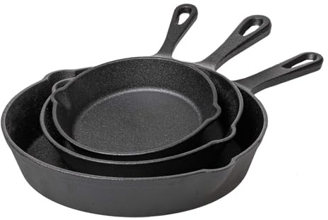 Blackwell Juego de sartenes - Hierro Fundido - ø 16, 20 y 25 cm - Sin revestimiento antiadherente