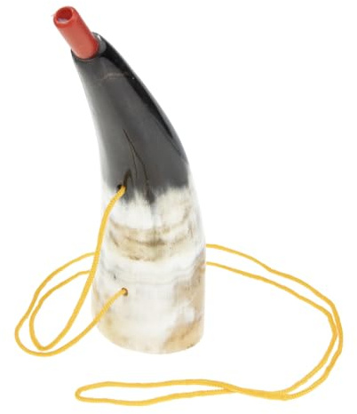 Homoyoyo Corne viking d'extérieur : trompette viking pour enfants - Accessoire de sport - Accessoire de fête en plein air - Accessoire portable pour activités intéressantes et amusantes - Couleur