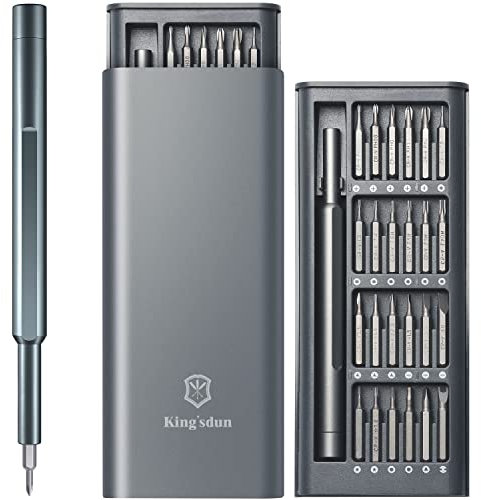 Präzisions-Schraubendreher-Set, kleiner Schraubendreher mit Torx-Kreuzschlitzkopf und Flachkopf, Reparatur-Werkzeug-Set mit magnetischen Bits für Elektronik, PC, Uhr, Schmuck, DIY-Projekte und