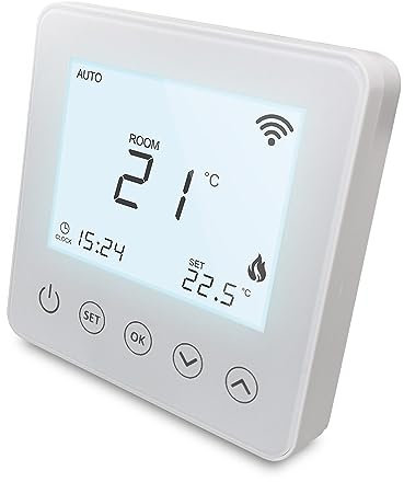 Wi5 Smart Wi-Fi Electric Underfloor Heating Thermostat in WHITE - Programmable - Alexa/Google Home/Smart Life Compatible