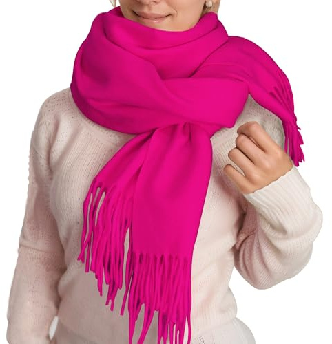 ehsbuy Schal Damen Winter Kaschmir Langer Großer Weiche Warme Pashmina Cashmere Schal für Weihnachten Hochzeitsgeschenke Geschenke für Frauen