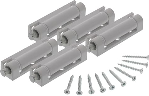 ToniTec Fönsterband, vitt plastfönstergångjärn 75 x 20 x 14 mm, 5 stycken skruvband för fönster eller dörrar inklusive skruvar för montering