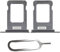 IS-TECK SIM-Kartenhalter Ersatz SIM-Tray Kompatibel mit iPhone 14 Pro/Max inklusive SIM-Nadel SIM-Kartensteckplatz (Space Schwarz)