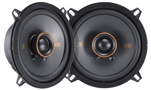 Kicker 51KSC504 KS-Series 5.25 Coaxial Speakers with .75 tweeters, 4-Ohm, Pair