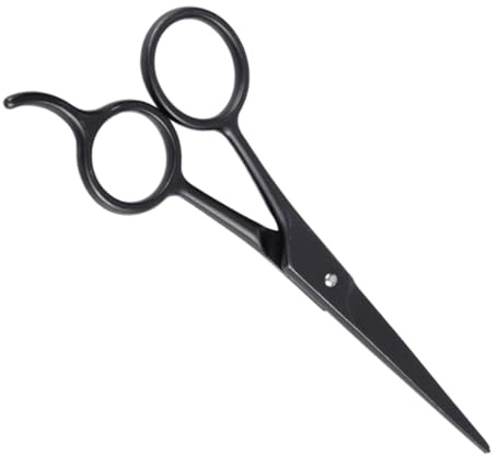 NUOBESTY Forbici Per Barba Acciaio Inossidabile Strumento Pratico Per La Della Barba Sopracciglia Design Compatto e Durevole Per Uso Quotidiano Nero