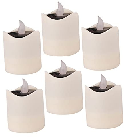Gadpiparty 6piezas Velas Solares Led Resistentes Al Agua Para Exteriores Luces Solares De Té Decoración Para Jardín Patio