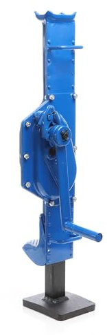 Wiltec Stahlwinde 5000 kg mit Bauhöhe 725 mm, 300 mm Hubhöhe, Robuste Zahnstangenwinde, Hubwinde mit 2 Ansätzen, Stockwinde