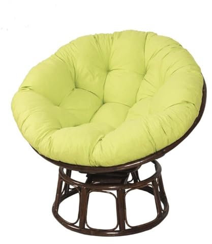 Rundes Papasansessel Kissen wasserdicht Sitzkissen Hängesessel Outdoor/Indoor Bodenkissen Kissen für Schwenksessel, Korbsessel Outdoor Gartenmöbel Sitzauflage Auflage(Vert Clair,100cm/39in)