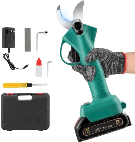 Cesoie elettriche a batteria professionale, compatibili con batteria Makita da 21 V, diametro di taglio massimo 30 mm, lame SK5, motore senza spazzole, cesoie elettriche senza fili per giardinaggio