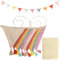 TAIHOBO Banderines Decorativos Multicolor, Banderines Fiesta Tela, Guirnalda Cumpleaños con Bolsillos con Cordón, Banderines Cumpleaños para Decoracion Fiesta Habitación Cumpleaños
