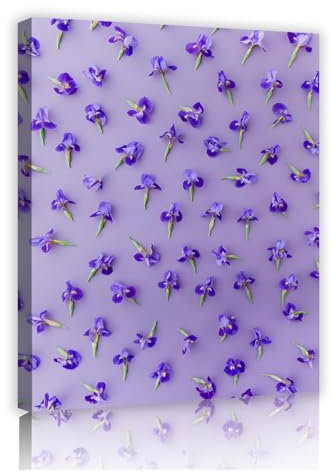 SHENGPOSTER Boho Blumen Leinwand Malerei Flieder Blumen Wandkunst Bild für Wohnzimmer Badezimmer Schlafzimmer Moderne Home Office Dekor gestrecktes Kunstwerk 80x96cm Innenrahmen