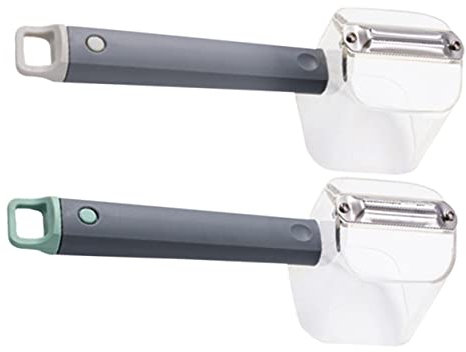 PRETYZOOM 2pièces Éplucheurs De Fruits avec Récipient Grattoir à Légumes Résistant à Usure Éplucheur à Carottes Portable Accessoire pour Pommes De Terre Et Concombres