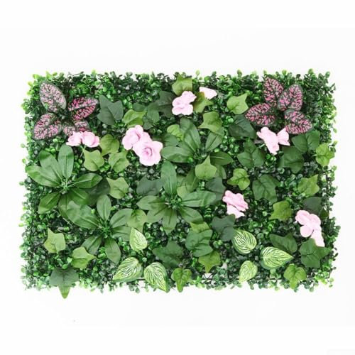 Panel de pared de plantas artificiales para mejorar la privacidad, los 40x60CM Greenery para jardines y patios (C)