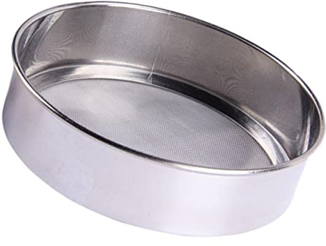 FUNNETOYU Setaccio Farina Acciaio Inossidabile Mesh Setaccio Rotondo per Cucina e Rete Fine per Zucchero Velo e Impasti Colino Manuale per Farina Filtrante