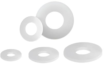 25-100 Stück weiße wasserdichte stoßdämpfende Silikondichtungen, Flache Dichtungen, Innendurchmesser 6mm, Außendurchmesser 11-20mm, Dicke 0.5-3mm, 6x12x0.5(100pcs)
