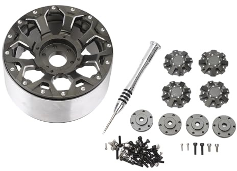 4PCS RC BEADLOCK WHEEL RIMS 2.6 INCH ALUMINUM ALLOY STRONG ROAD SUPPORT IMPROVED PERFORMANCE FOR 1/10 RC CRAWLERS AXIAL RR10 90048 90018 90053