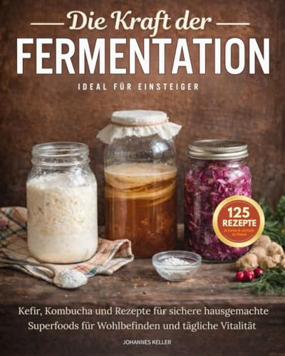Die Kraft der Fermentation: Kefir, Kombucha und Rezepte für sichere hausgemachte Superfoods für Wohlbefinden und tägliche Vitalität.
