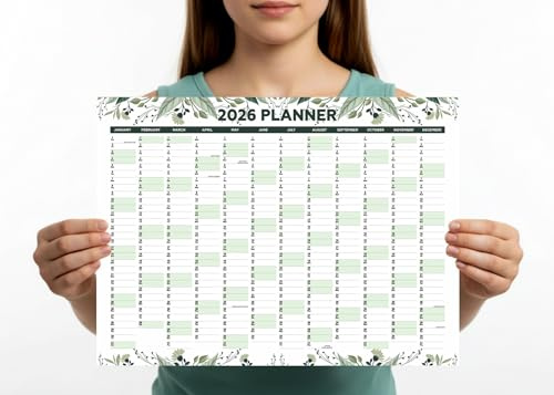 A3 Wall Planner Uk 2026 Wall Calendar 2026 Yearly Academic Poster 2026 Home Desk Office Jan to Dec Academic Wall Planner Full Year To view 29.7 cm x 42 cm