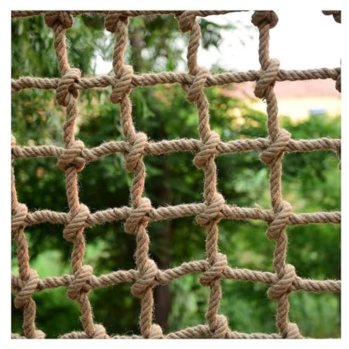 Rete in corda di canapa per bambini, protezione di sicurezza per casa sull'albero e parco giochi, resistente, 1 ㎡ (16 mm/12 cm)
