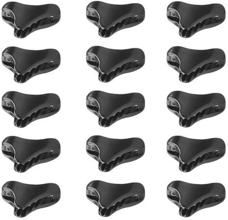 UKCOCO Lot de 50 Boucles de Corde de Tente Réglables Noires en Plastique Léger, Tendeurs Anti-dérapants pour Cordon de Vent, Accessoires de Camping pour Protection Les Intempéries