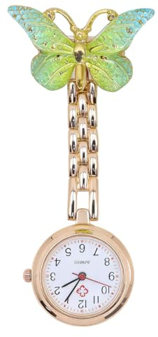 Qury Reloj de Bolsillo para Enfermera, Reloj de Bolsillo con Solapa y Segunda Mano, Adecuado para Trabajadores Sanitarios