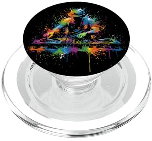 DJ Rave EDM Music Festival DJ y Tocadiscos Pintura Splash Art PopSockets PopGrip para MagSafe