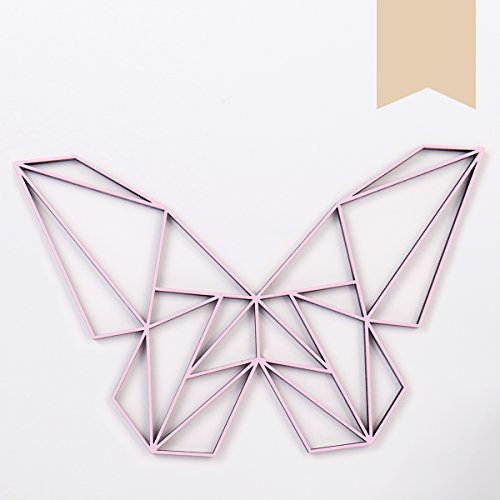 KLEINLAUT 3D-Origami, Schmetterling, 100 x 64,2 cm (XXL), Pastell Braun