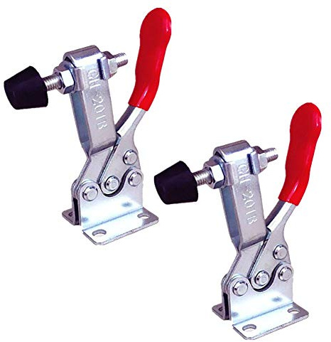 Festhalten Schnellspanner Handwerkzeug (2 Stk.) Mittel Antirutsch Horizontal Spanner Schwer 100 Kg Haltekapazität Rostschutz Schnellspanner, Rot