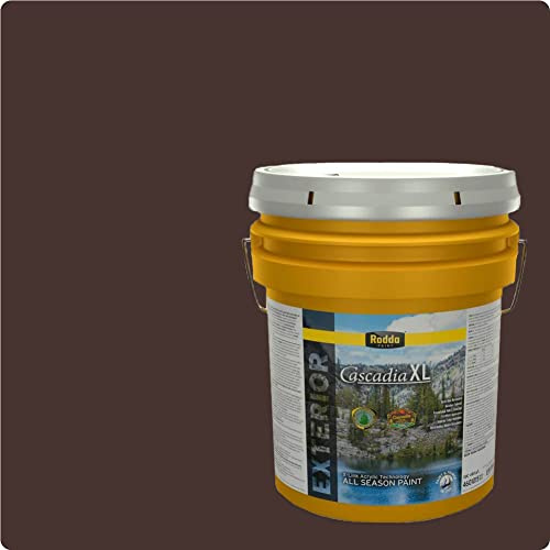 Rodda Paint CASCADIA XL Exterior Velvet All Seasons Paint & Primer in One, 5-Gallon, Chestnut
