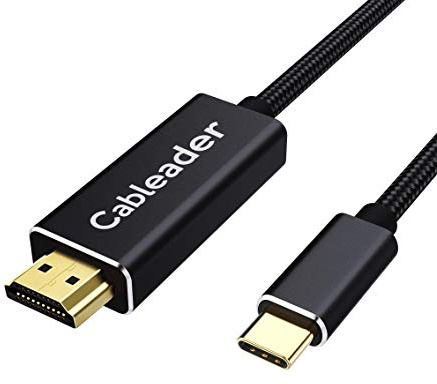 USB C to HDMI Cable 4K 60Hz 1.8M, Thunderbolt 3 to HDMI Adapter Compatible for MacBook Pro/Air/Mini/iMac/iMac Pro/iPad Pro/DELL/Pixel/X360/Yoga/SAMSUNG and More