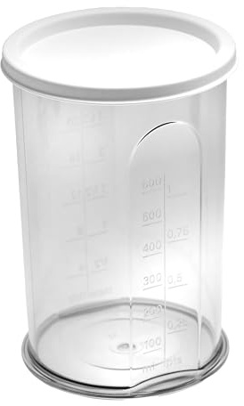 Universal-Messbecher mit Skala + Deckel 21416 (H15,5 xØ 9 cm) 700 ml für Stab-/Handmixer