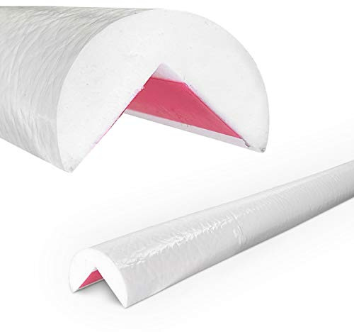 Betriebsausstattung24 Kantenschutz selbstklebend Länge: 1,0 m weiß | Eckschutzprofil Typ A Material: hochflexiblem Polyurethan-Schaum Kantenschutz