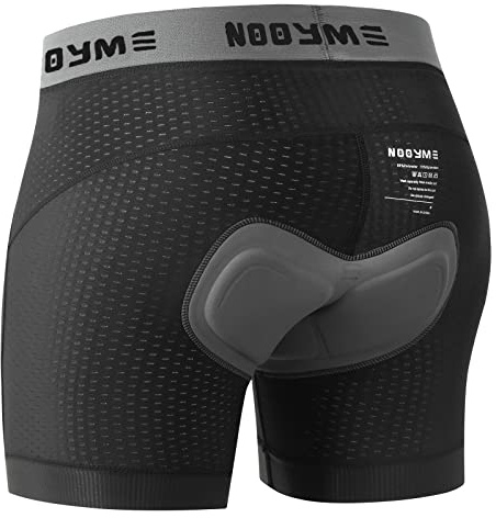NOOYME Cykelbyxor för män, med vadderad 9D-kudde, MTB-kudde, ventilerande, snabbtorkande cykelshorts för män, halkfria, för cyklister