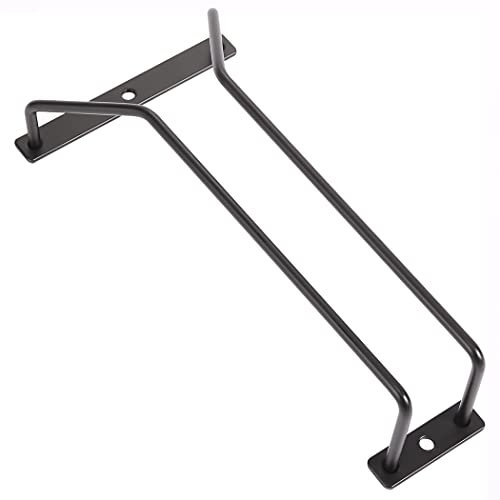Dianoo Portabicchieri da vino nero da 22,5 cm, supporto per bicchieri da vino, supporto per calici sotto lo scaffale, gancio per riporre bicchieri da vino per bar e casa