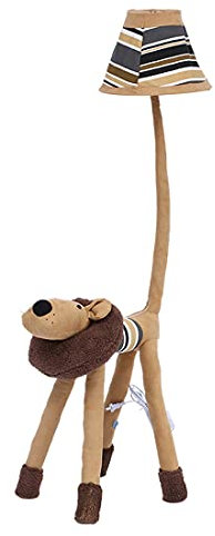FREETT Lámpara de Pie Habitación Infantil Tela León Lámpara de Suelo Moderno LED Dormitorio Luz de Piso E27 Enchufe Decorativas Protección Ocular Luz de Lectura, 7W/630LM