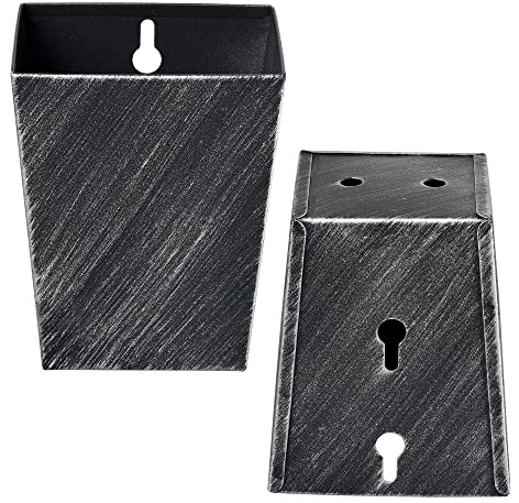Jumiok 2 PCS Old Fashion Beer Cap Catcher Wall Mount Bottle Cap Collector Narrow Drained(Aged Silver)