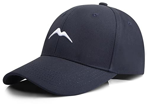 Momoshe Cap Herren Sommer Damen 100% Baumwoll Kappe Verstellbar Atmungsaktiv Einheitsgröße Baseball Bergspitzen Stickerei Sport