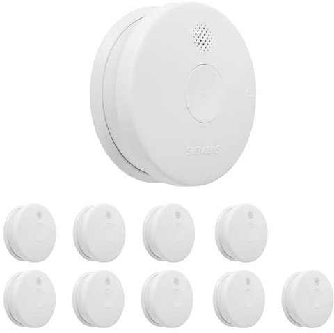 SIEMENS - Lot de 10 détecteurs de fumée 5TC1292-6 NF Autonomie 5 ans/Garantie 3 ans