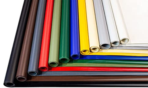 ANKO PLANEN telo per camion in PVC 600 g/m² al metro – telo di copertura industriale pesante con tessuto rinforzato, finitura opaca di alta qualità (Marrone, 3 m x 10 m)