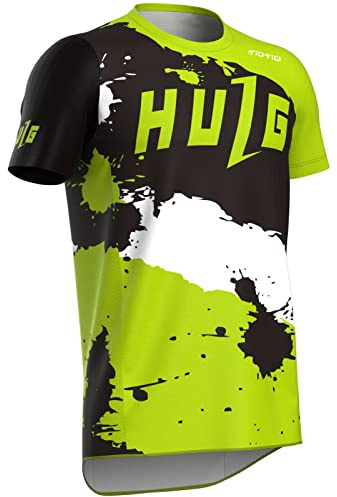 Maillot VTT à Manches Courtes pour Hommes, Maillot De Descente, Vêtements De Vélo pour Hommes Vêtements De Cyclisme/Motocross Chemise De Vélo De Montagne VTT BMX