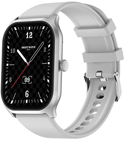 Schrittzähler Uhr Damen Herren Gesundheitsuhr Smartwatch Android IOS Fitnessuhr mit Whatsapp Funktion Digital Armbanduhr Aktivitätstracker Sportuhr Fitness Tracker Pulsuhren Laufuhr Uhren Silber