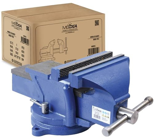 MGidea Morsa da banco lavoro 200 mm incudine ganascia mandrino manovella tubi attrezzo officina garage