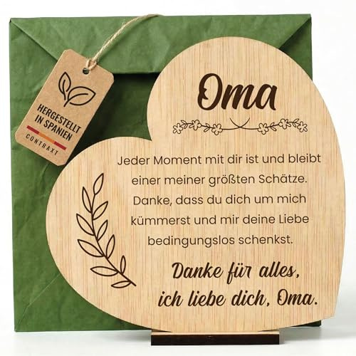 CONTRAXT Großmuttertags Karte Oma aus Holz. Karte Beste Oma großmuttertag großmuttertagsgeschenk großmuttertag großmuttertagskarte herzlichen glückwunsch